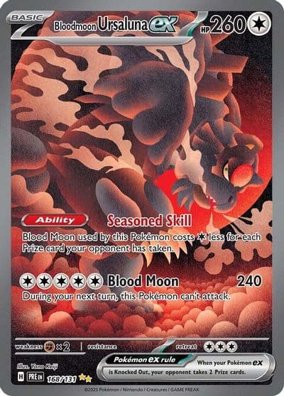 Bloodmoon Ursaluna ex SV: Prismatic Evolutions Pokemon card