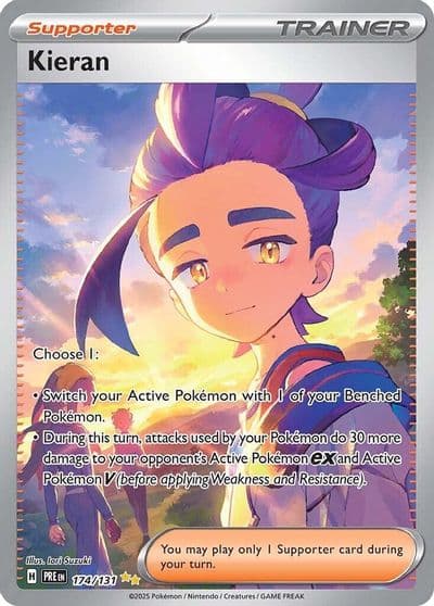 Kieran SV: Prismatic Evolutions Pokemon card