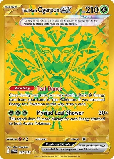 Teal Mask Ogerpon ex SV: Prismatic Evolutions Pokemon card