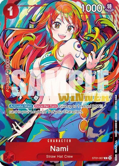 Nami 2025 New Year Event Winner One Piece Promotion Cards One Piece card