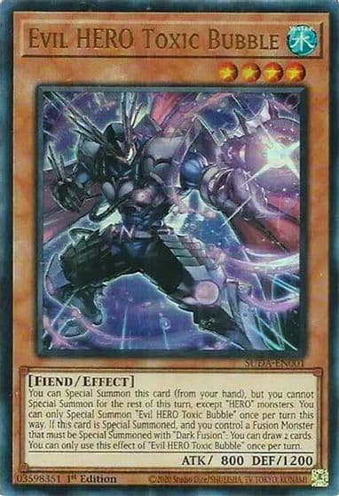 Evil HERO Toxic Bubble Supreme Darkness Yu-Gi-Oh! card