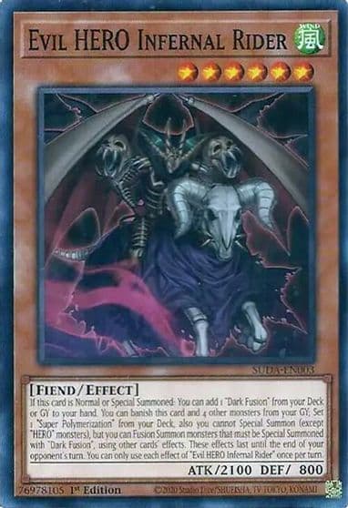 Evil HERO Infernal Rider Supreme Darkness Yu-Gi-Oh! card