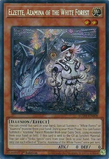 Elzette Azamina of the White Forest Supreme Darkness Yu-Gi-Oh! card