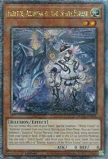 Elzette Azamina of the White Forest Quarter Century Secret Rare Supreme Darkness Yu-Gi-Oh! card