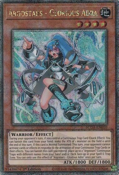 Argostars Glorious Adra Quarter Century Secret Rare Supreme Darkness Yu-Gi-Oh! card
