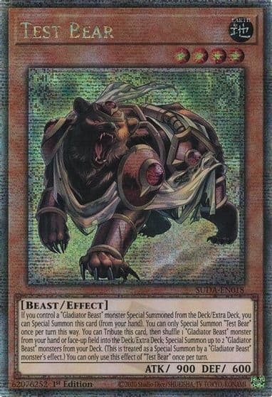 Test Bear Quarter Century Secret Rare Supreme Darkness Yu-Gi-Oh! card