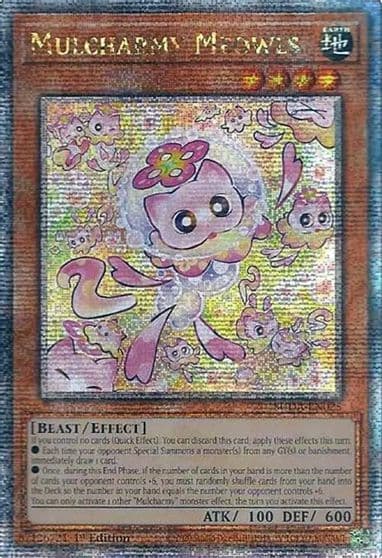 Mulcharmy Meowls Quarter Century Secret Rare Supreme Darkness Yu-Gi-Oh! card