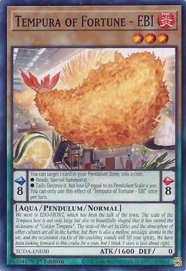 Tempura of Fortune EBI Supreme Darkness Yu-Gi-Oh! card