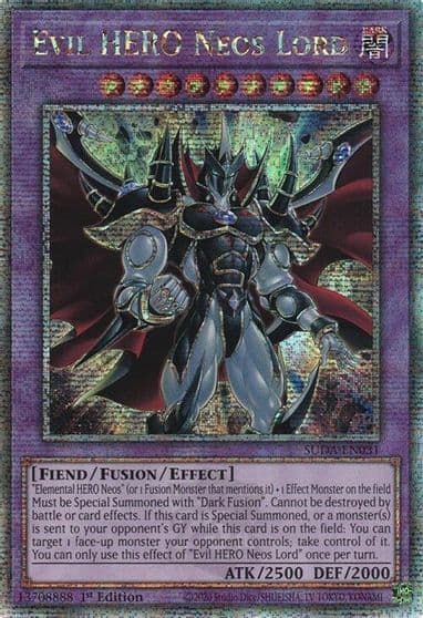 Evil HERO Neos Lord Quarter Century Secret Rare Supreme Darkness Yu-Gi-Oh! card