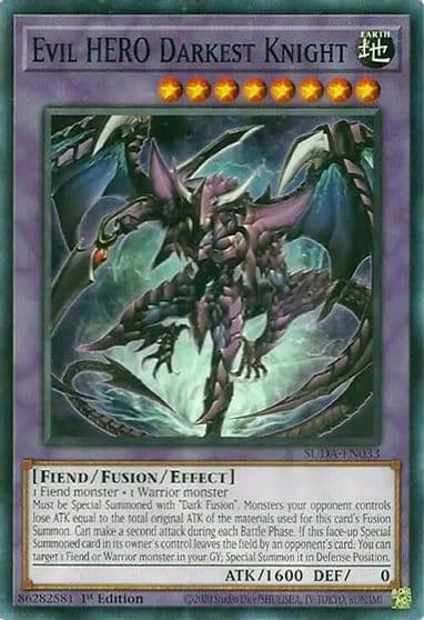 Evil HERO Darkest Knight Supreme Darkness Yu-Gi-Oh! card