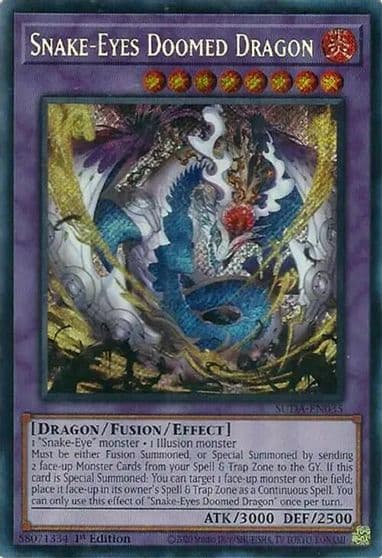 Snake Eyes Doomed Dragon Supreme Darkness Yu-Gi-Oh! card