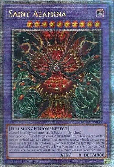 Saint Azamina Quarter Century Secret Rare Supreme Darkness Yu-Gi-Oh! card