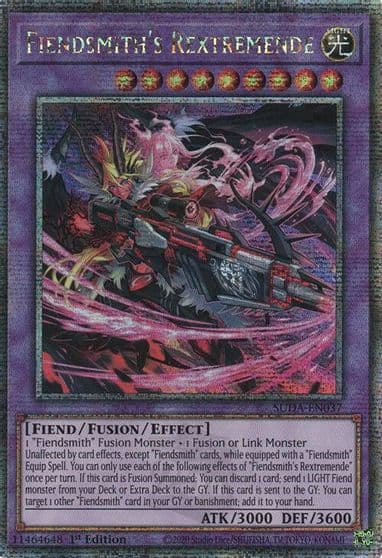 Fiendsmiths Rextremende Quarter Century Secret Rare Supreme Darkness Yu-Gi-Oh! card