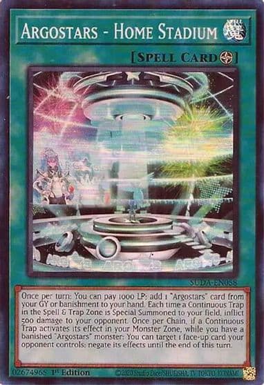 Argostars Home Stadium Supreme Darkness Yu-Gi-Oh! card