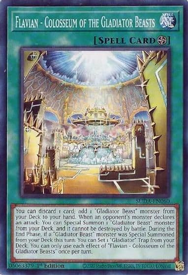 Flavian Colosseum of the Gladiator Beasts Supreme Darkness Yu-Gi-Oh! card