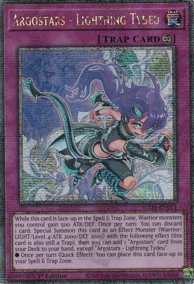 Argostars Lightning Tydeu Quarter Century Secret Rare Supreme Darkness Yu-Gi-Oh! card