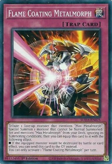 Flame Coating Metalmorph Supreme Darkness Yu-Gi-Oh! card