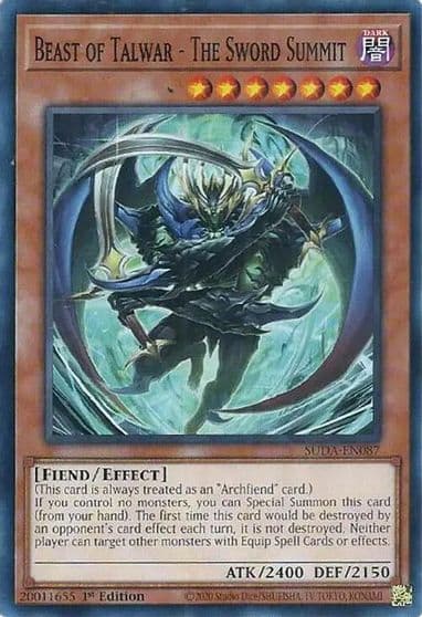 Beast of Talwar The Sword Summit Supreme Darkness Yu-Gi-Oh! card