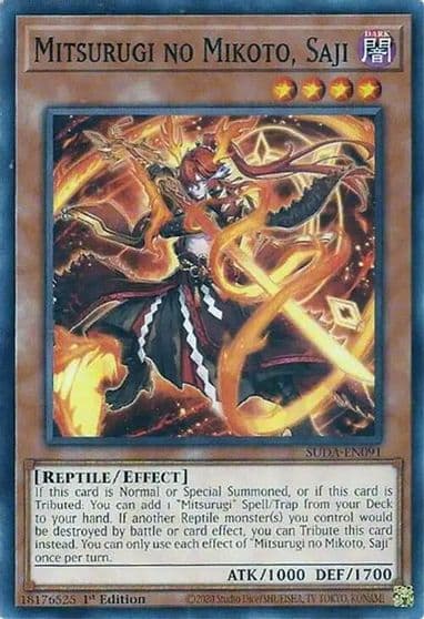 Mitsurugi no Mikoto Saji Supreme Darkness Yu-Gi-Oh! card