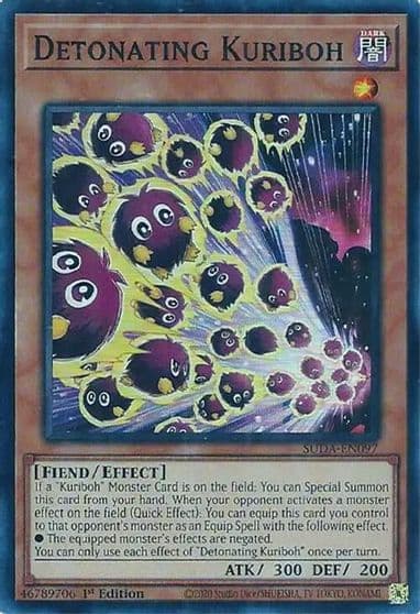 Detonating Kuriboh Supreme Darkness Yu-Gi-Oh! card