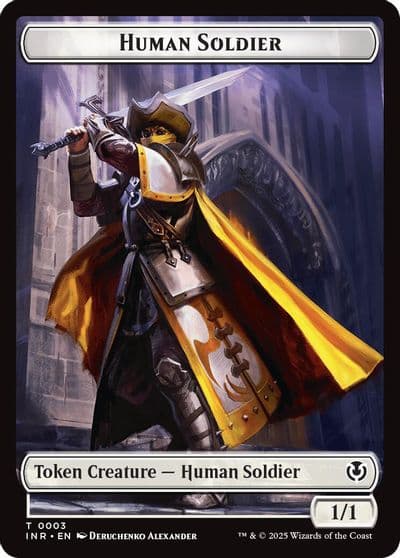 Human Soldier 0003 Clue Double Sided Token Innistrad Remastered Magic card