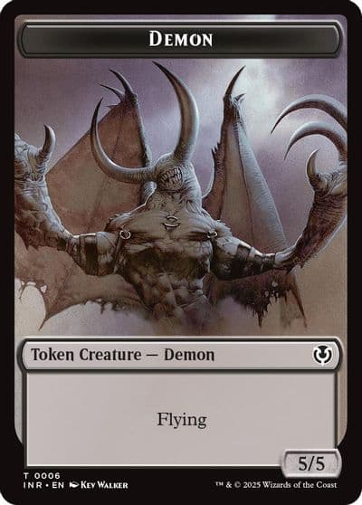 Demon Human Cleric Double Sided Token Innistrad Remastered Magic card