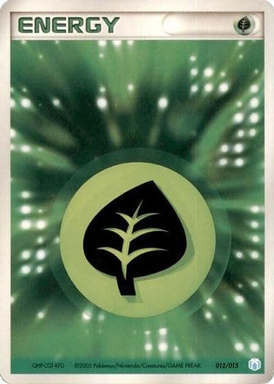 Basic Grass Energy 012 015 Gift Box Mew - Lucario (Crawdaunt Quarter Deck) Pokemon card