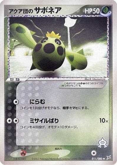 Team Aqua's Cacnea Magma VS Aqua: Two Ambitions Pokemon card