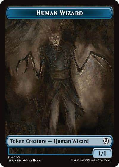 Human Wizard Emblem Jace Unraveler of Secrets Double Sided Token Innistrad Remastered Magic card