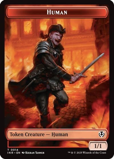Human 0014 Emblem Chandra Dressed to Kill Double Sided Token Innistrad Remastered Magic card