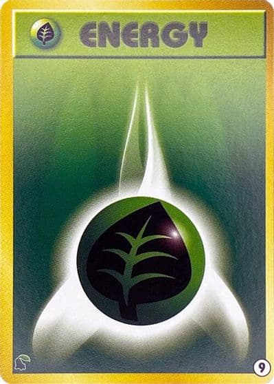 Basic Grass Energy - 9 Intro Pack Neo (Chikorita) Pokemon card