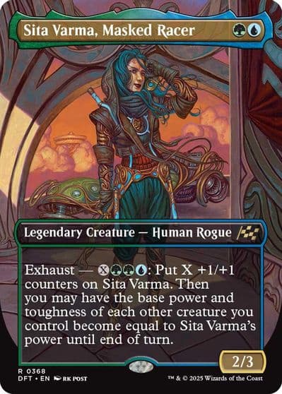Sita Varma Masked Racer Borderless Aetherdrift Magic card