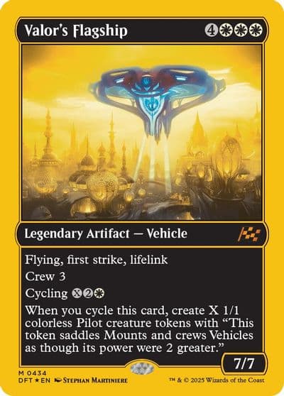 Valors Flagship First Place Foil Aetherdrift Magic card