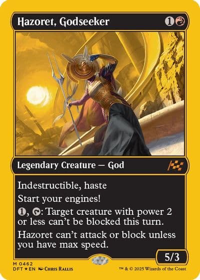 Hazoret Godseeker First Place Foil Aetherdrift Magic card