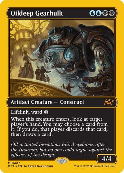 Oildeep Gearhulk First Place Foil Aetherdrift Magic card