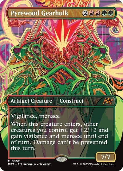 Pyrewood Gearhulk Borderless Aetherdrift Magic card