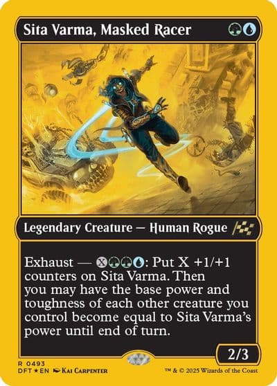 Sita Varma Masked Racer First Place Foil Aetherdrift Magic card