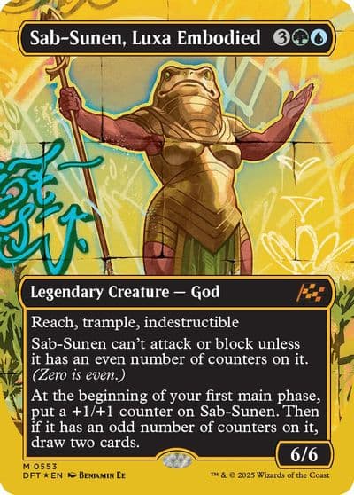 Sab Sunen Luxa Embodied Borderless First Place Foil Aetherdrift Magic card