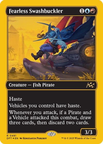 Fearless Swashbuckler First Place Foil Aetherdrift Magic card