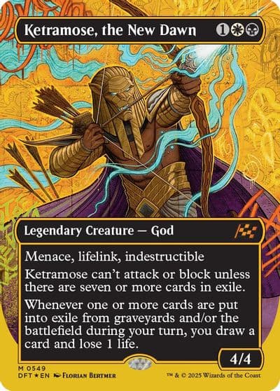 Ketramose the New Dawn Borderless First Place Foil Aetherdrift Magic card
