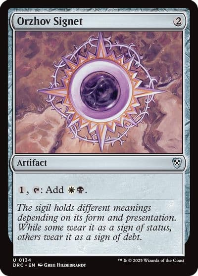 Orzhov Signet Commander: Aetherdrift Magic card