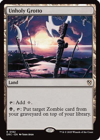 Unholy Grotto Commander: Aetherdrift Magic card