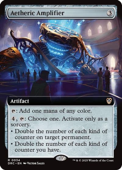 Aetheric Amplifier Extended Art Commander: Aetherdrift Magic card