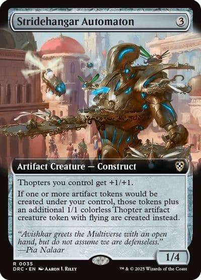 Stridehangar Automaton Extended Art Commander: Aetherdrift Magic card