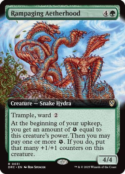 Rampaging Aetherhood Extended Art Commander: Aetherdrift Magic card