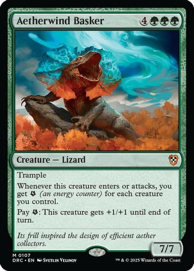 Aetherwind Basker Commander: Aetherdrift Magic card