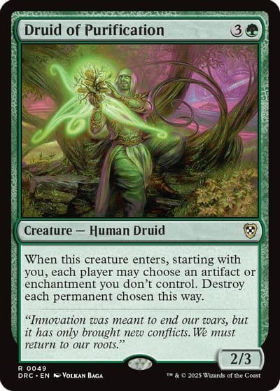 Druid of Purification Commander: Aetherdrift Magic card