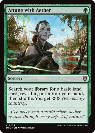 Attune with Aether Commander: Aetherdrift Magic card