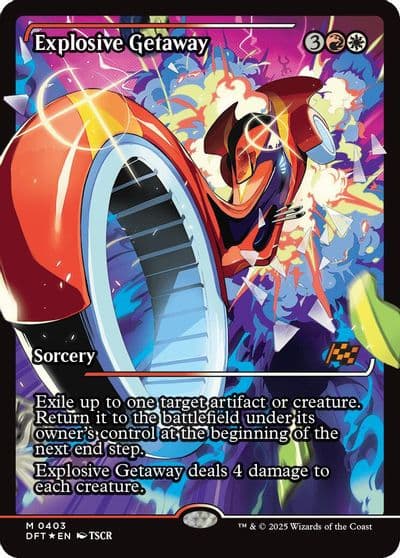 Explosive Getaway Showcase Aetherdrift Magic card