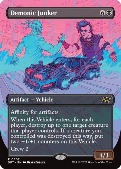 Demonic Junker Borderless Aetherdrift Magic card